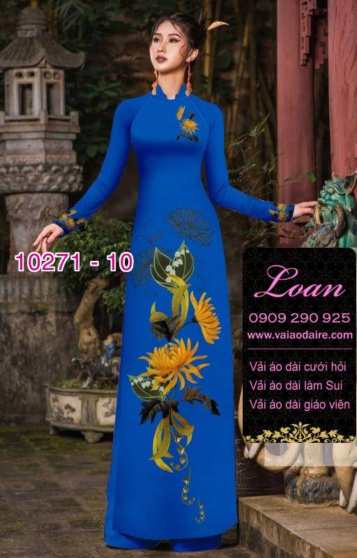 Vải áo dài hoa 3D