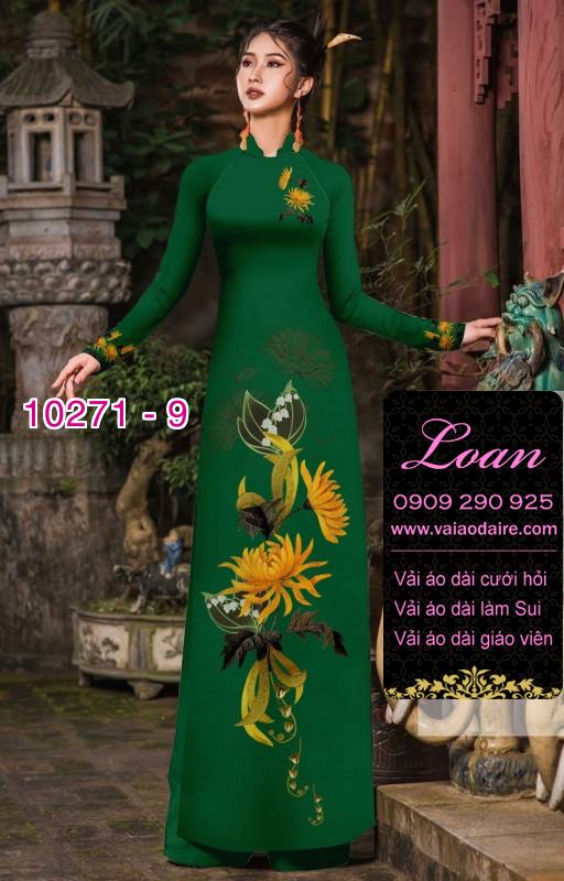 Vải áo dài hoa 3D