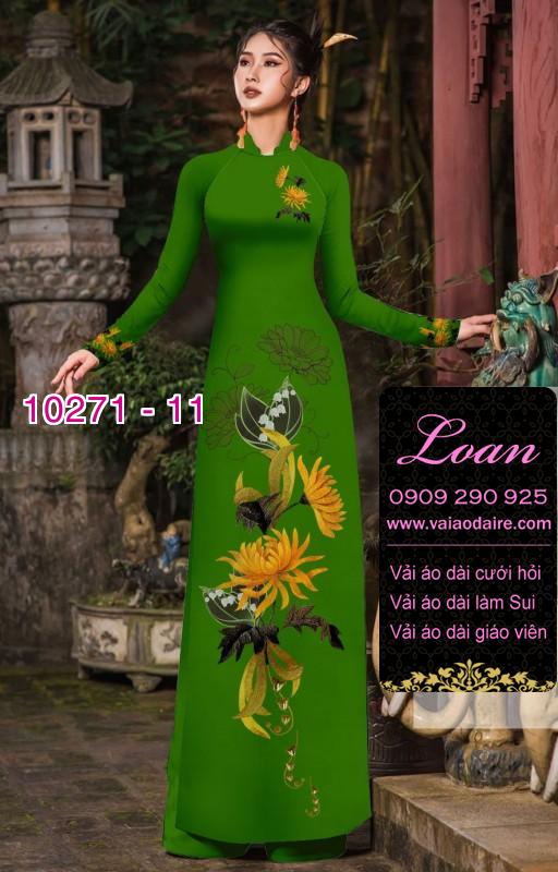 Vải áo dài hoa 3D