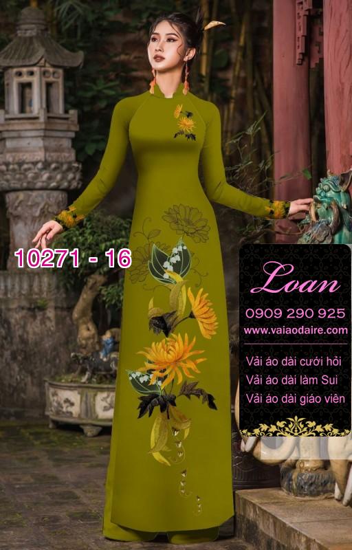 Vải áo dài hoa 3D
