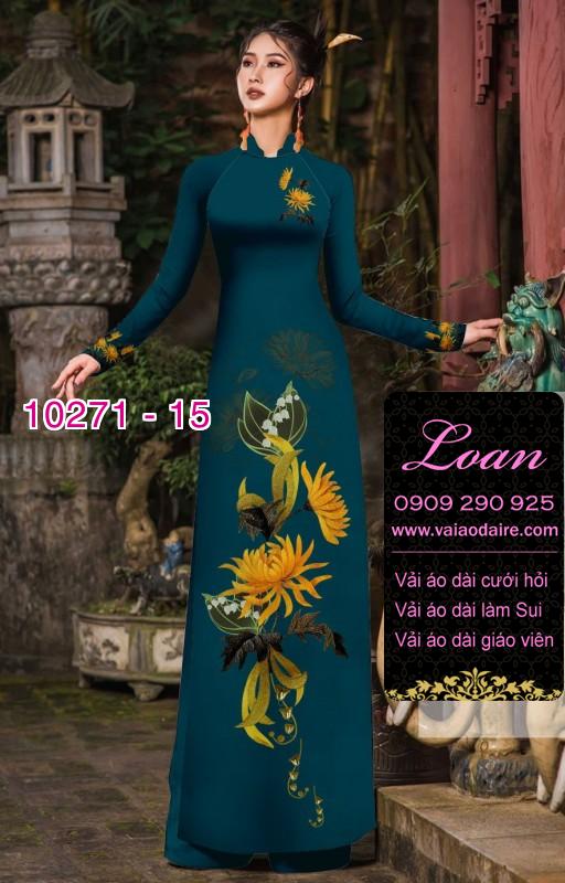 Vải áo dài hoa 3D