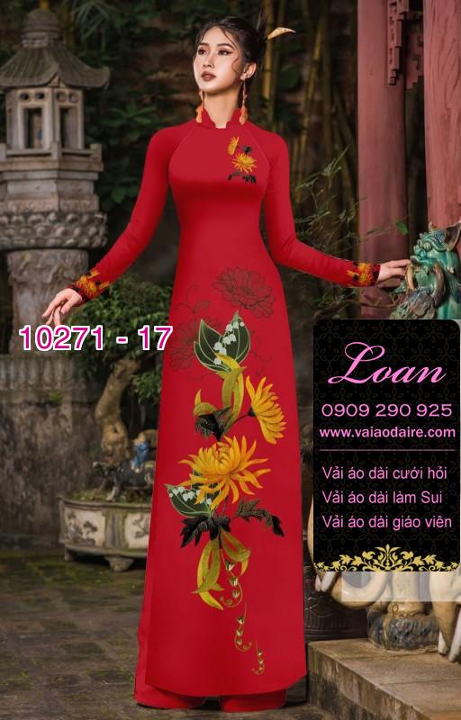 Vải áo dài hoa 3D