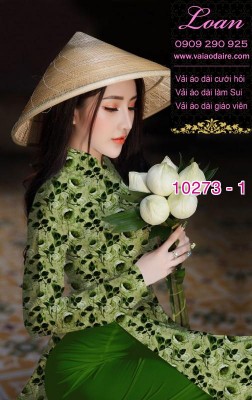 Vải áo dài hoa nhí-DT 10273