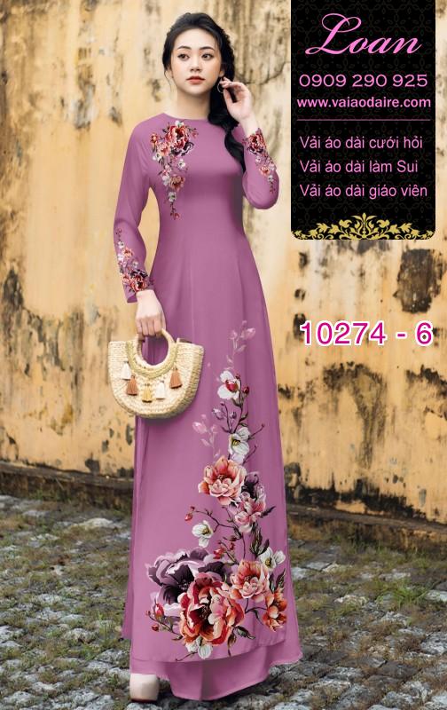 Vải áo dài hoa 3D