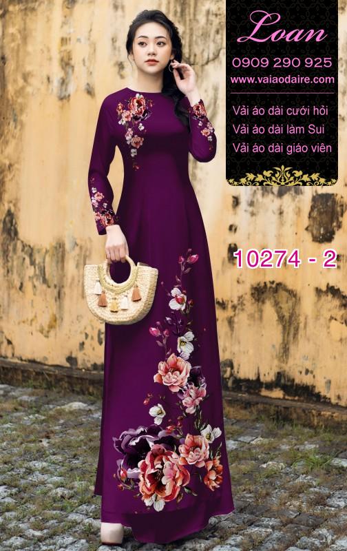 Vải áo dài hoa 3D