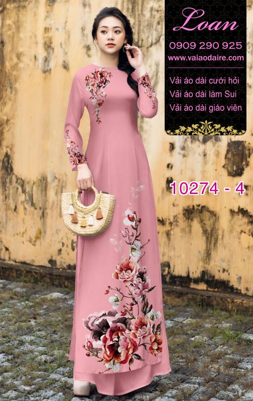 Vải áo dài hoa 3D