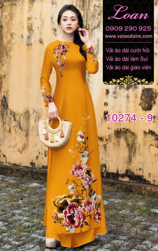 Vải áo dài hoa 3D