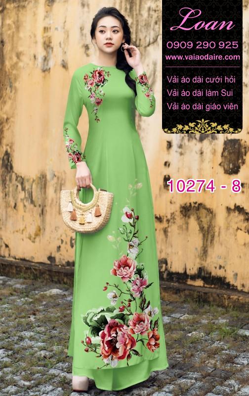 Vải áo dài hoa 3D