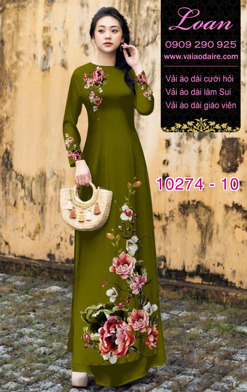 Vải áo dài hoa 3D