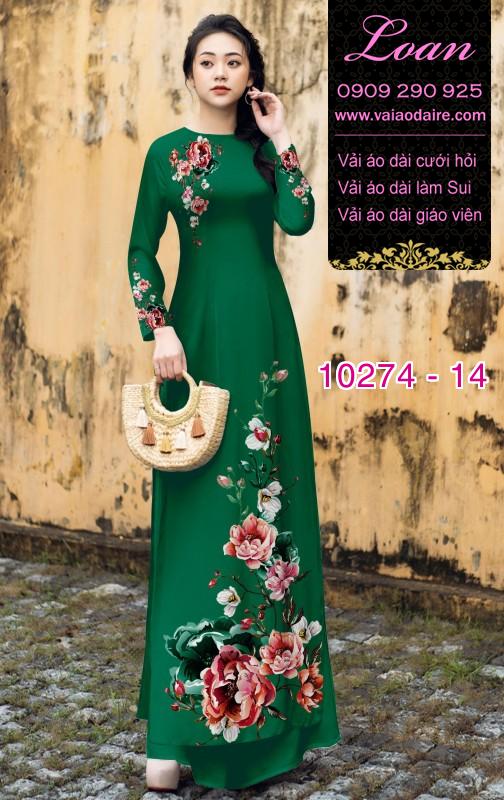 Vải áo dài hoa 3D