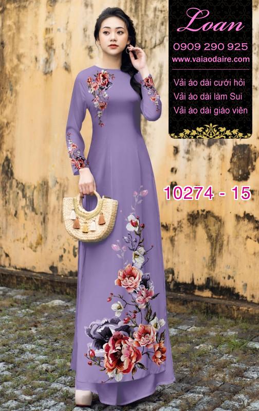 Vải áo dài hoa 3D