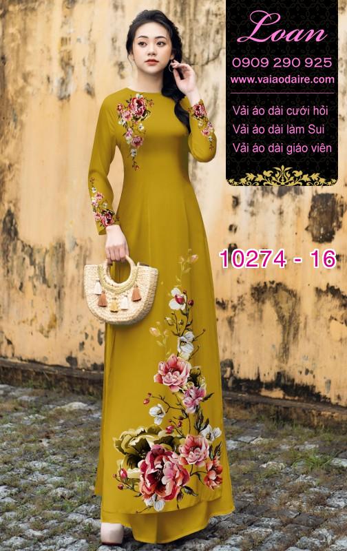 Vải áo dài hoa 3D