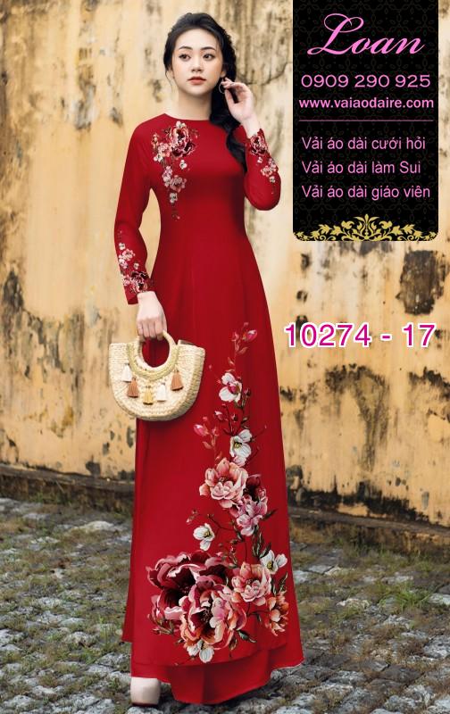 Vải áo dài hoa 3D