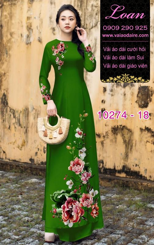 Vải áo dài hoa 3D