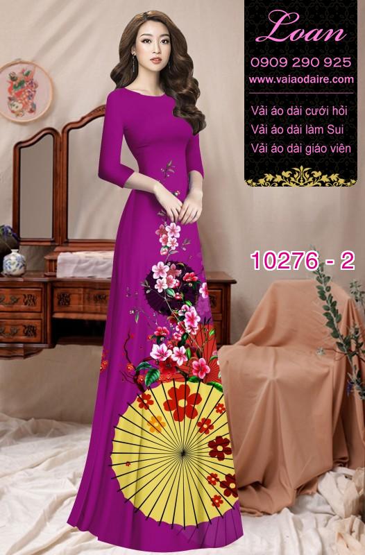 Vải áo dài hoa tết