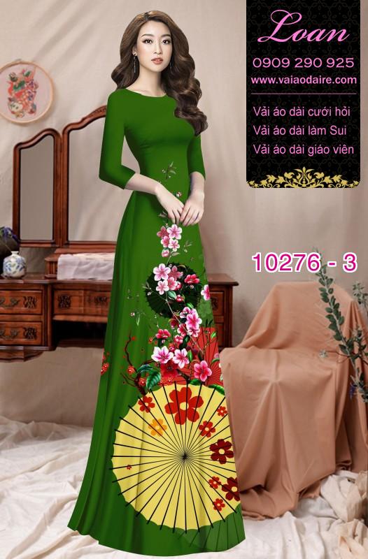 Vải áo dài hoa tết