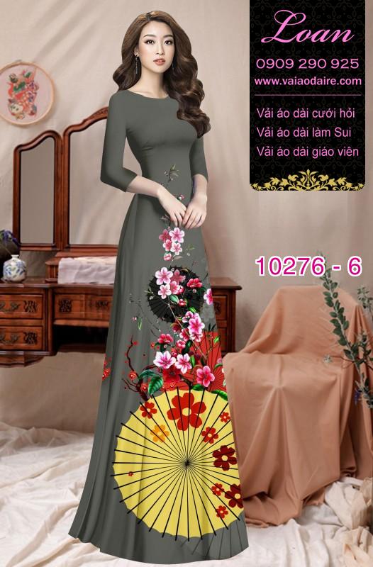 Vải áo dài hoa tết