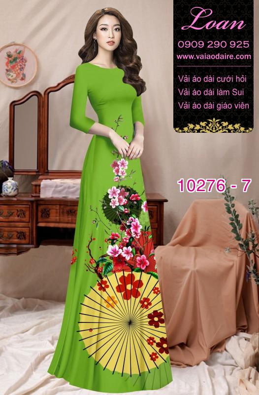 Vải áo dài hoa tết