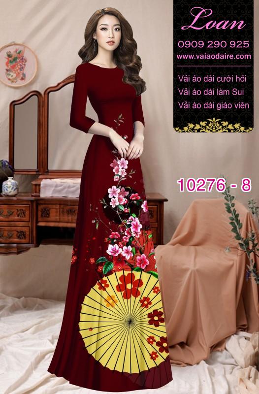 Vải áo dài hoa tết
