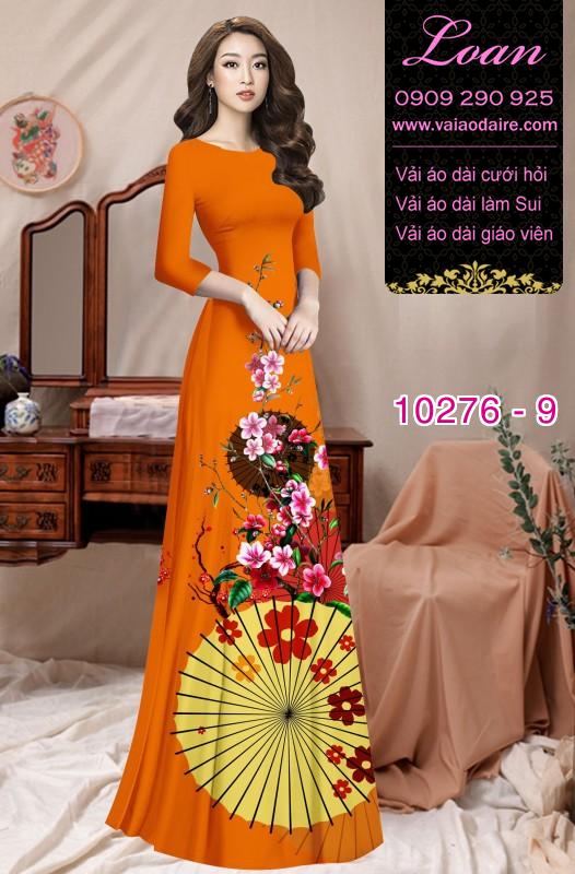 Vải áo dài hoa tết