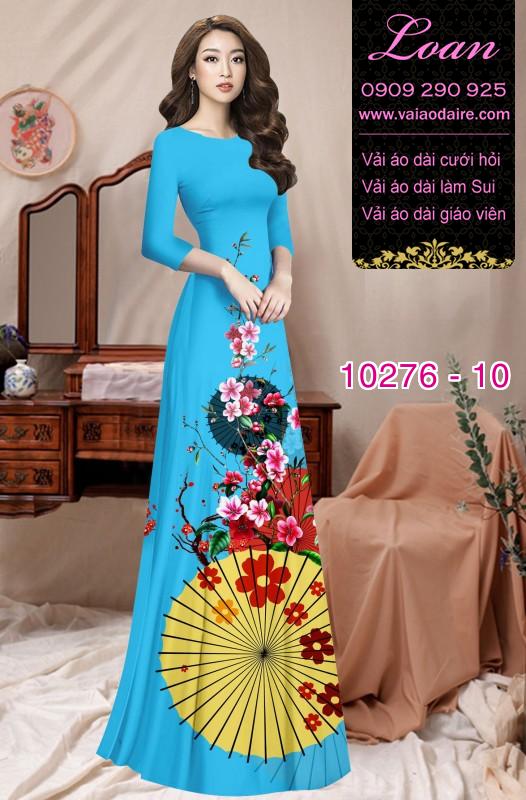 Vải áo dài hoa tết