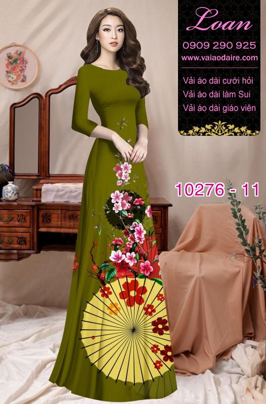Vải áo dài hoa tết
