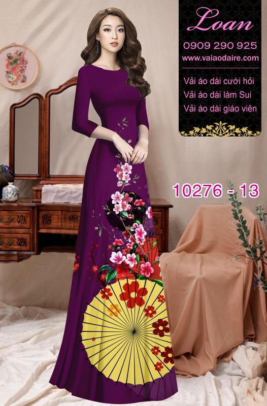 Vải áo dài hoa tết