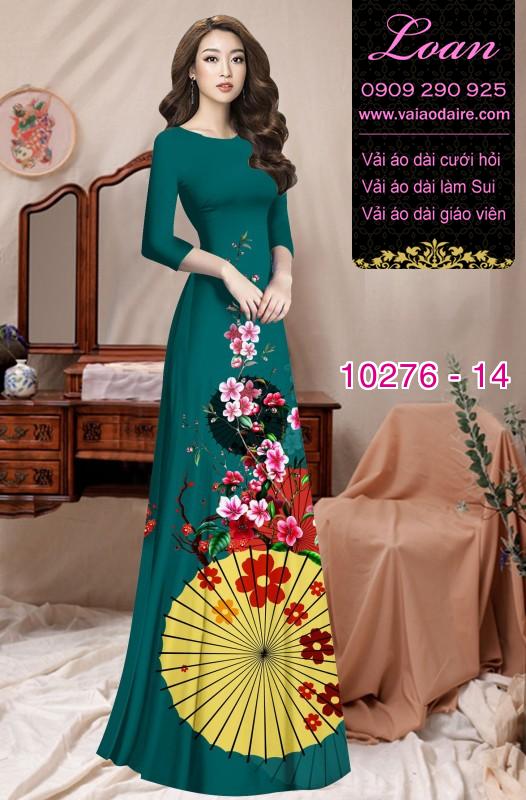 Vải áo dài hoa tết