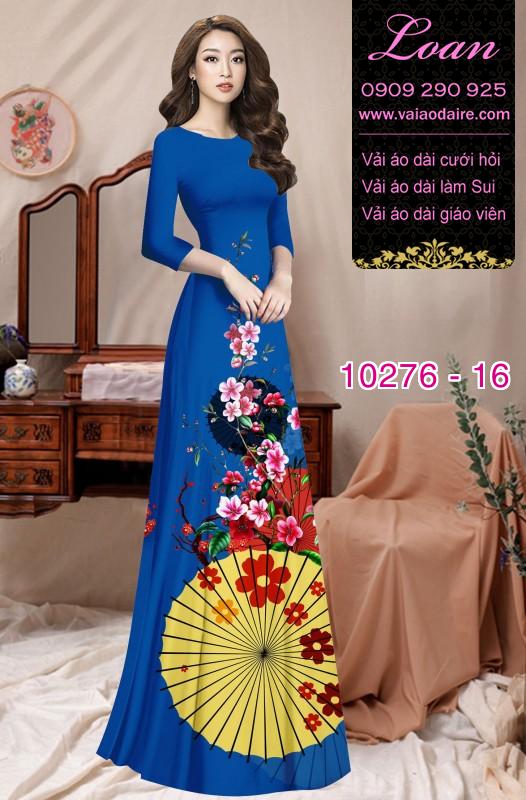 Vải áo dài hoa tết