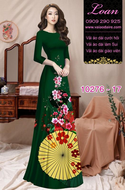 Vải áo dài hoa tết