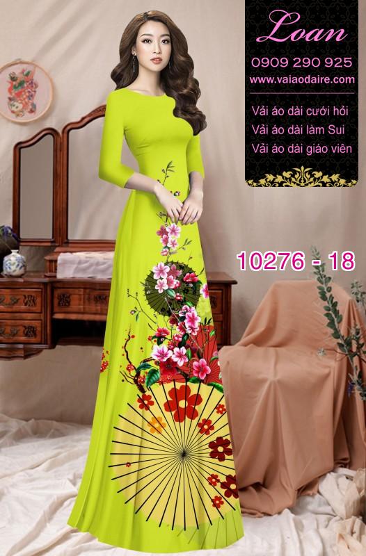 Vải áo dài hoa tết