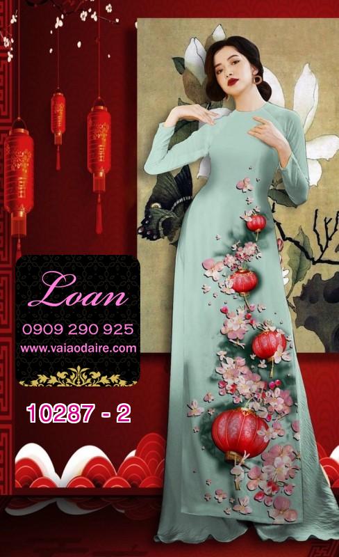 Vải áo dài lồng đèn tết