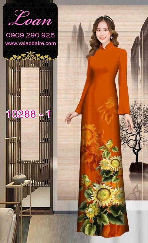 Vải áo dài hoa hướng dương