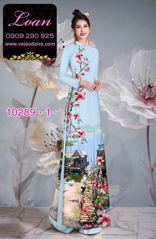 Vải áo dài phong cảnh