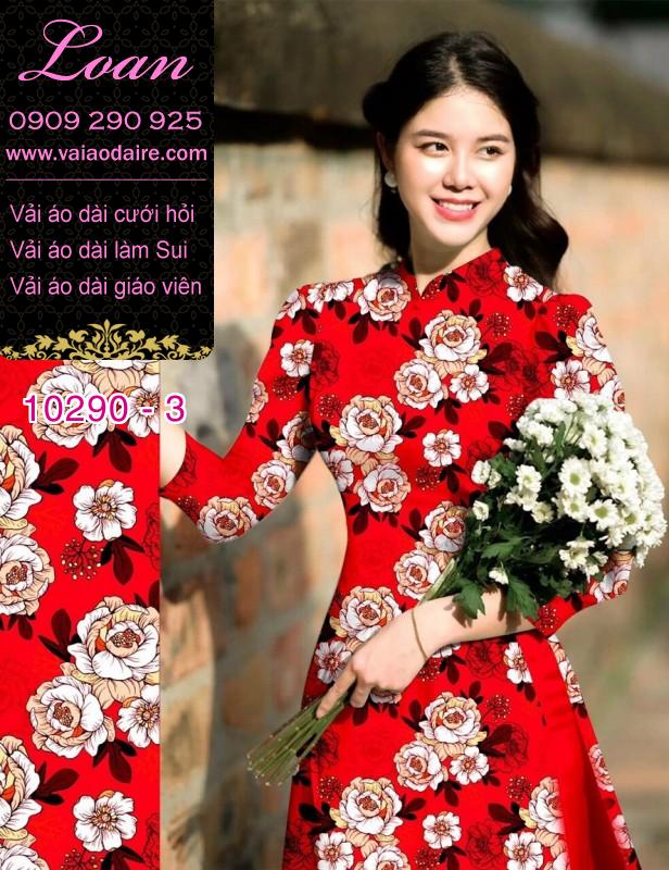 Vải áo dài hoa 3D