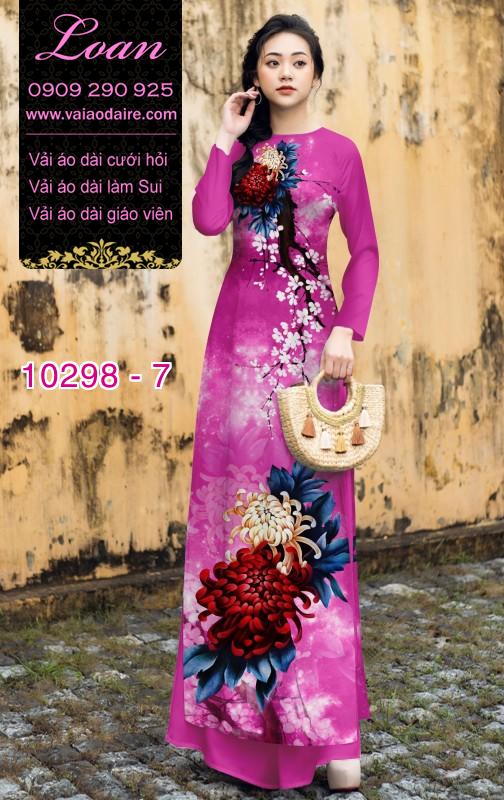 Vải áo dài Cúc đại đóa