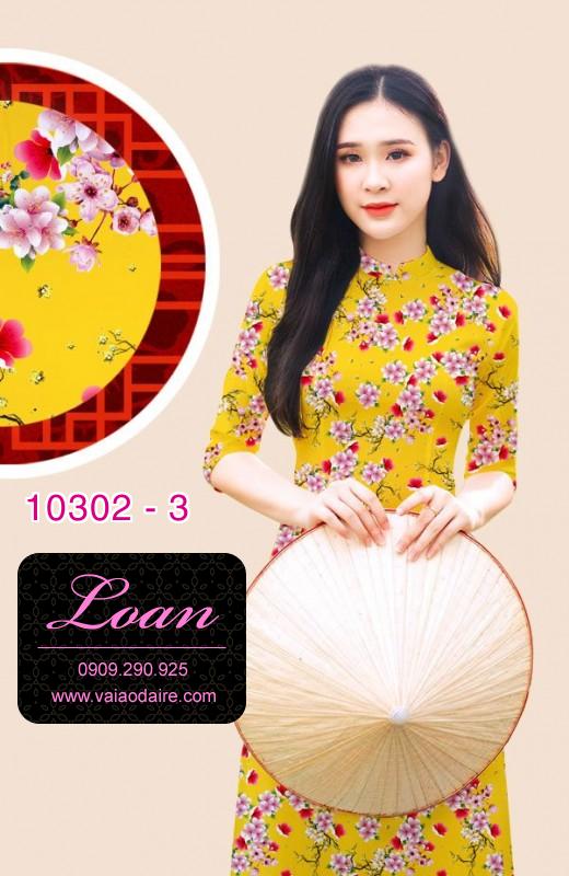 Vải áo dài hoa tết