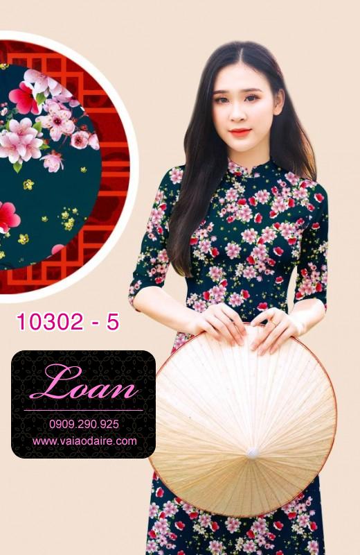 Vải áo dài hoa tết