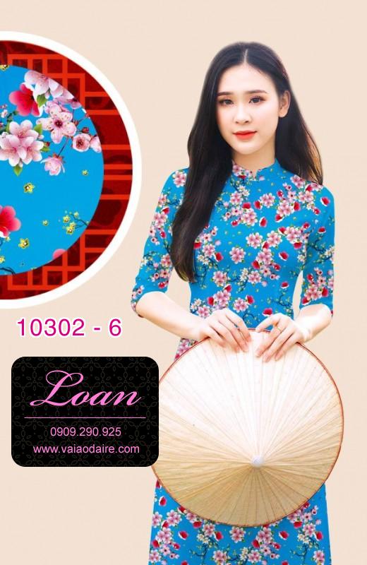 Vải áo dài hoa tết