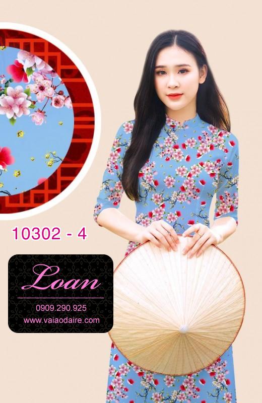 Vải áo dài hoa tết
