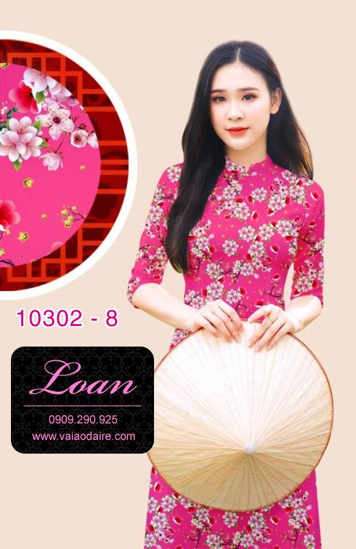 Vải áo dài hoa tết