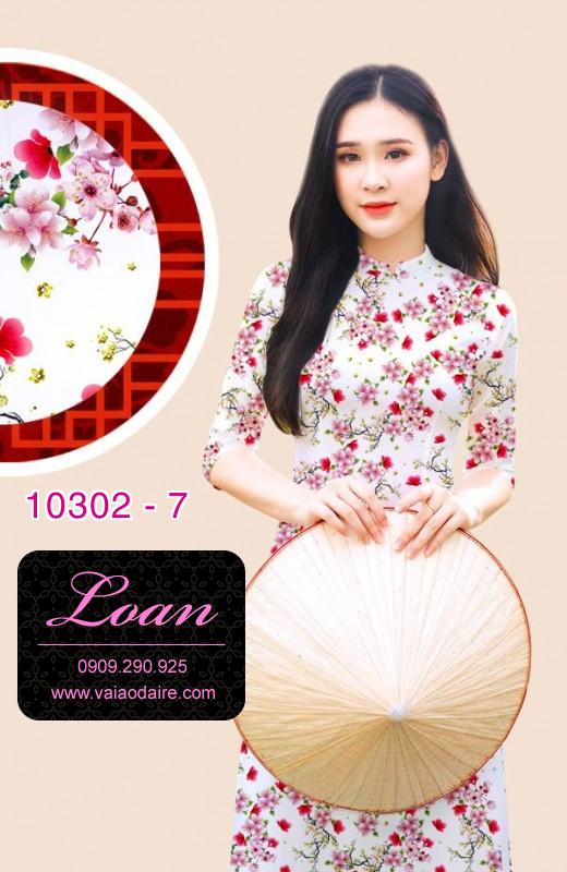 Vải áo dài hoa tết