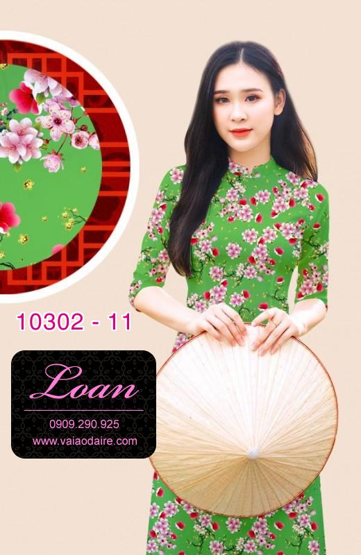 Vải áo dài hoa tết