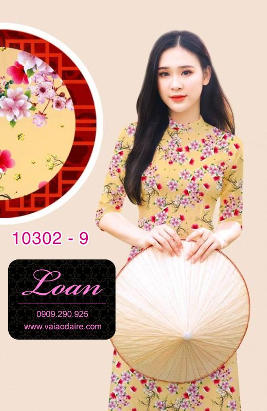 Vải áo dài hoa tết