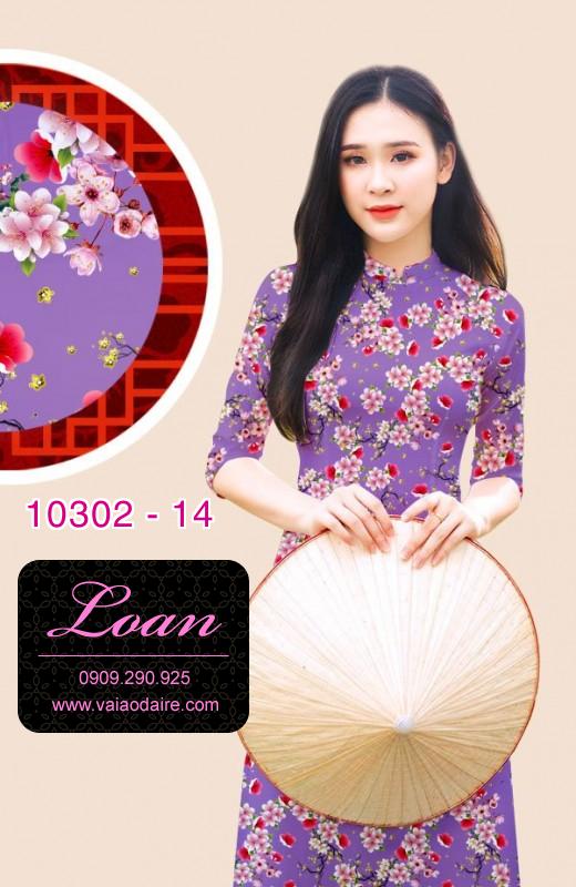 Vải áo dài hoa tết