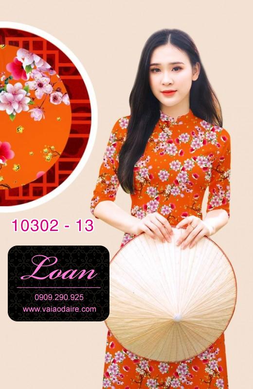 Vải áo dài hoa tết