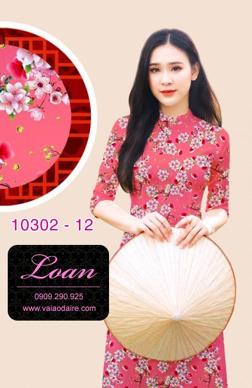 Vải áo dài hoa tết