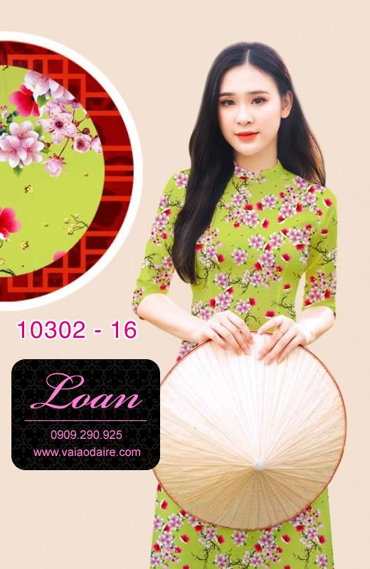 Vải áo dài hoa tết