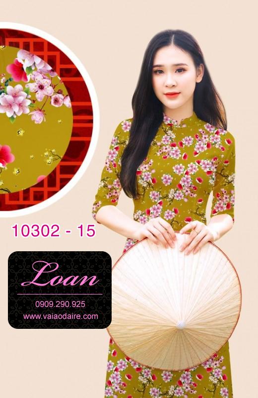 Vải áo dài hoa tết