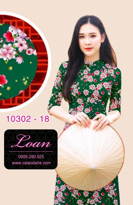 Vải áo dài hoa tết